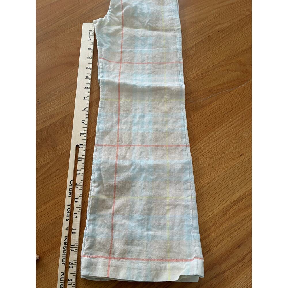 Burberry Girls Linen Pants Size 8 Pretty Academia Plaid - Picture 11 of 13